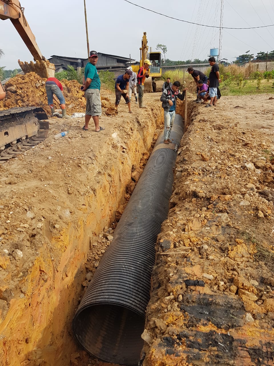 Reinforced Spiral Pipe, Sinarmas Kalimantan, Indonesia